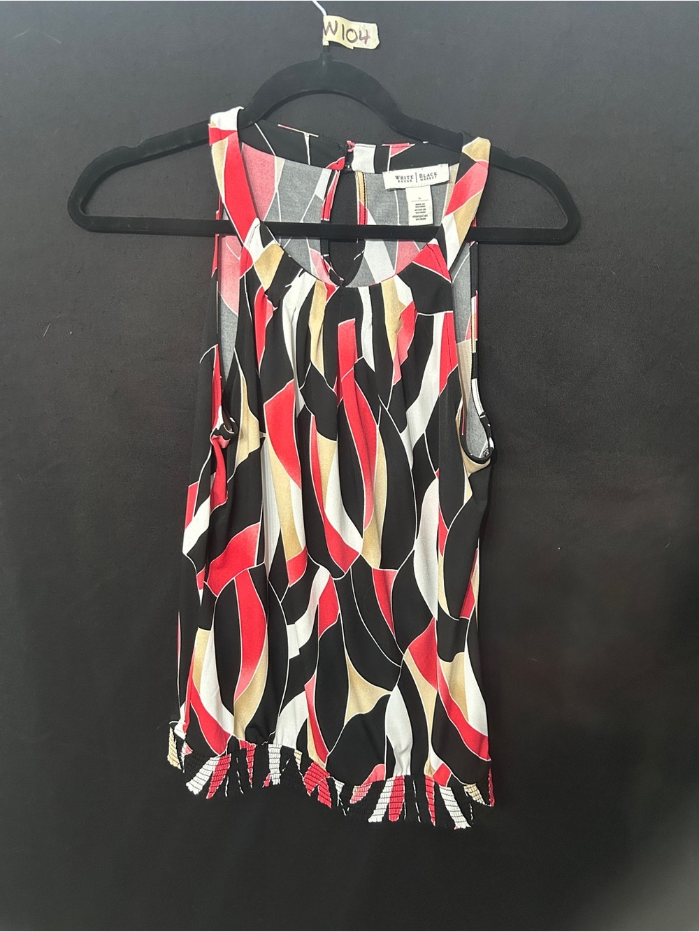 Women’s White House Black Market Abstract Sleeveless Blouse Small